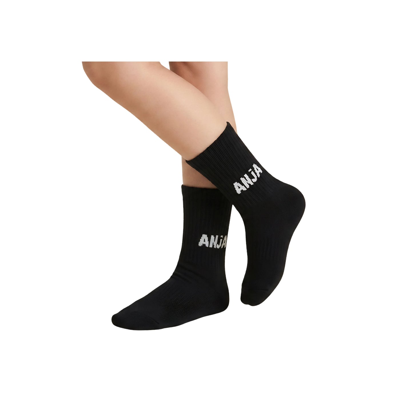 Crew Socks Black | ANJA Sportswear
