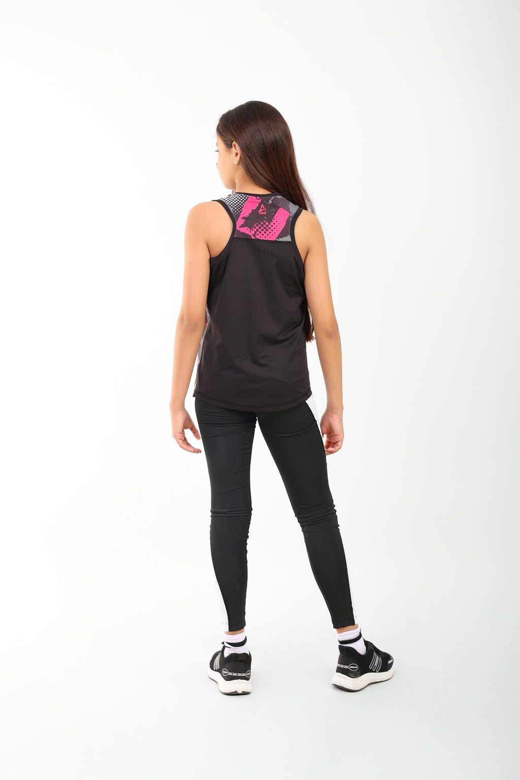 Girls Sleeveless Performance T-Shirt â€“ Two-Tone Top | ANJA Sportswear