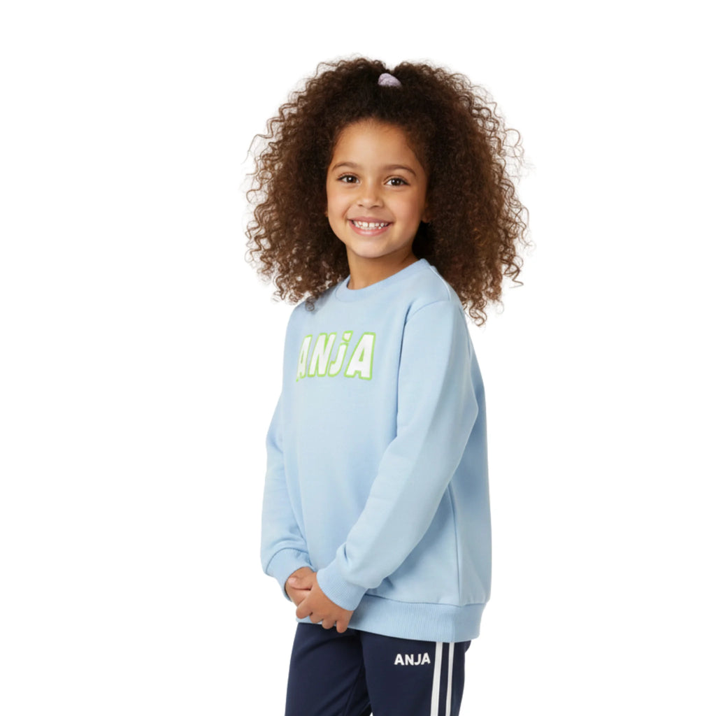Girls Sweatshirt â€“ Anja Print Crewneck Pullover | ANJA Sportswear