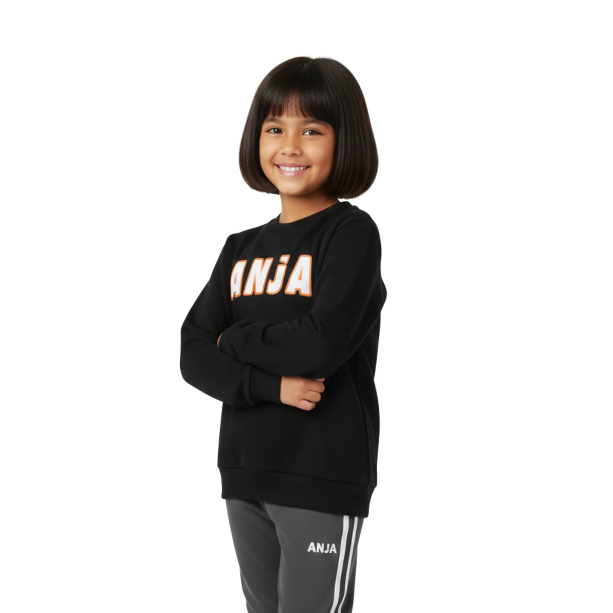 Girls Sweatshirt â€“ Anja Print Crewneck Pullover | ANJA Sportswear