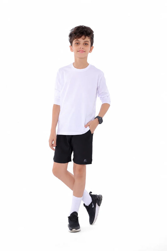 Boys Knee-Length Sports Shorts - Kids Athletic Bottoms
