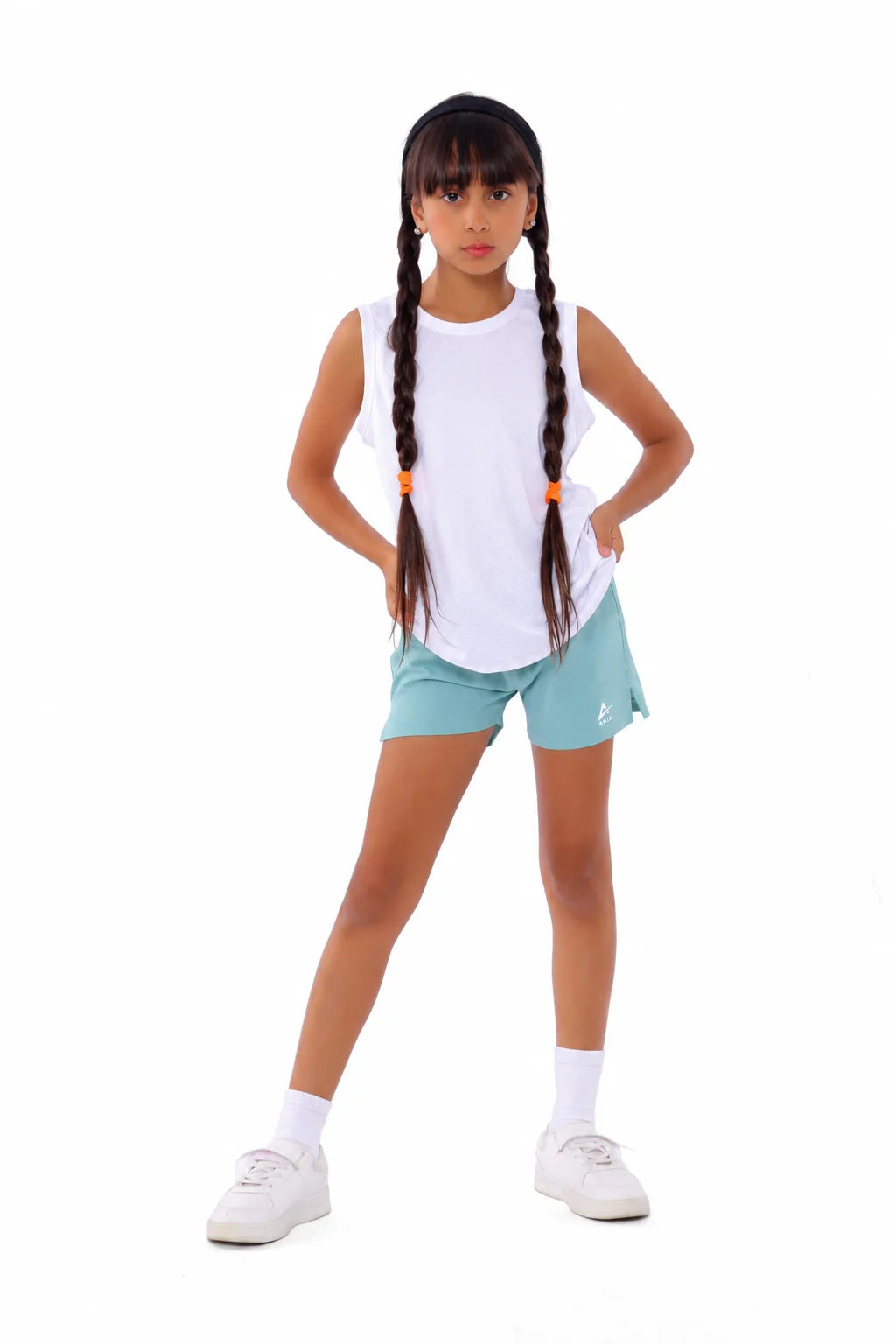 Girls Drawstring Sports Shorts - Kids Athletic Bottoms