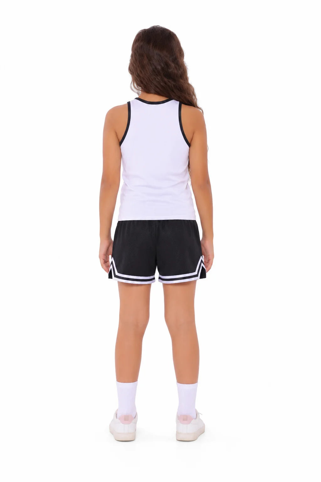Girls single Stripe Kids Double LayerShorts – Sporty Performance Bottoms