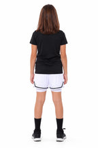 Girls single Stripe Kids Double LayerShorts – Sporty Performance Bottoms