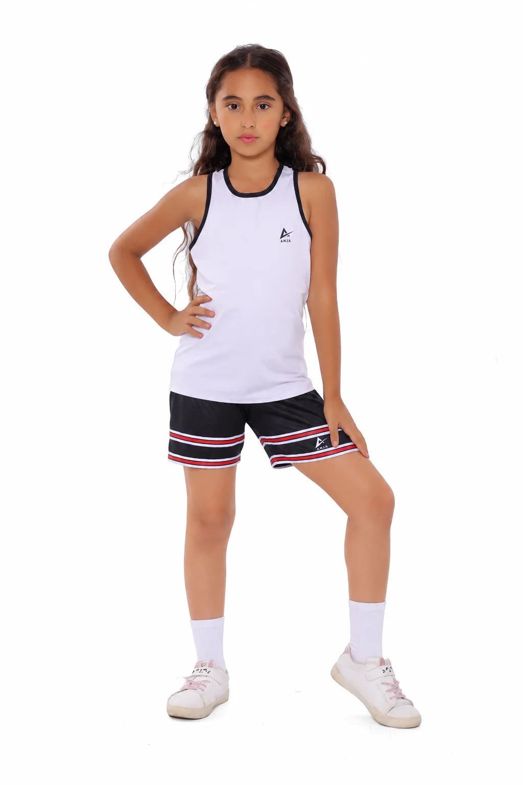 Girls double Stripe Kids Shorts – Sporty Performance Bottoms