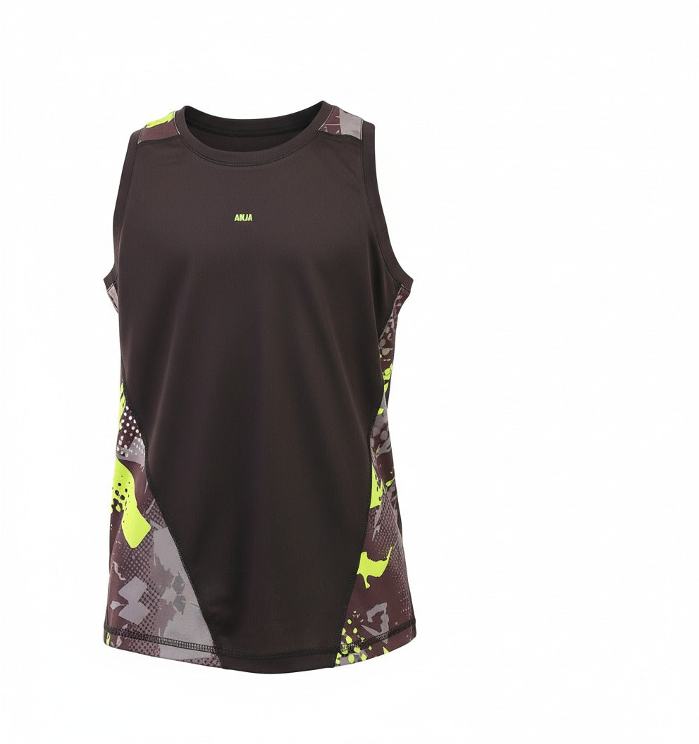 Girls Sleeveless Performance T-Shirt â€“ Two-Tone Top | ANJA Sportswear
