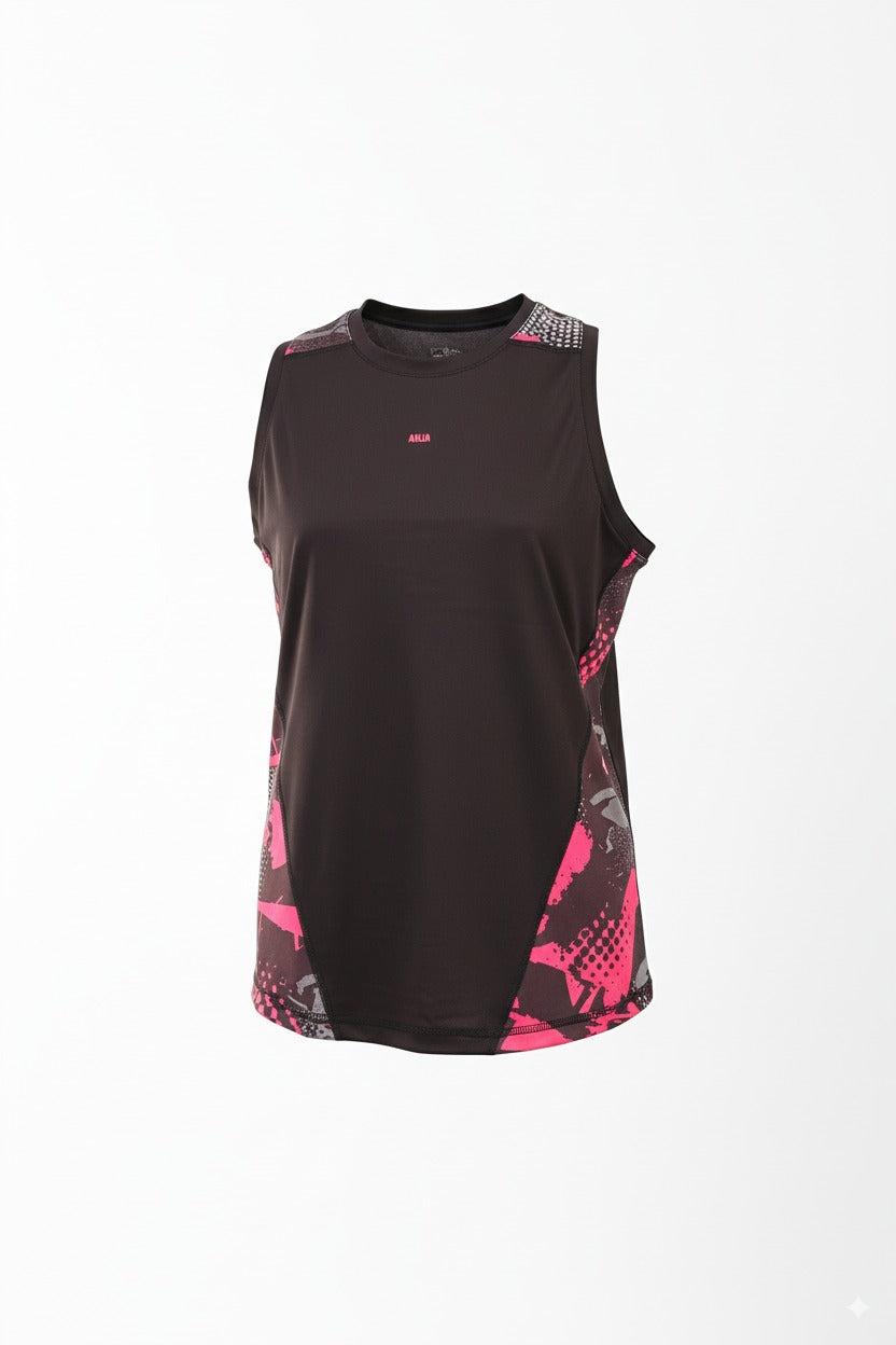 Girls Sleeveless Performance T-Shirt â€“ Two-Tone Top | ANJA Sportswear