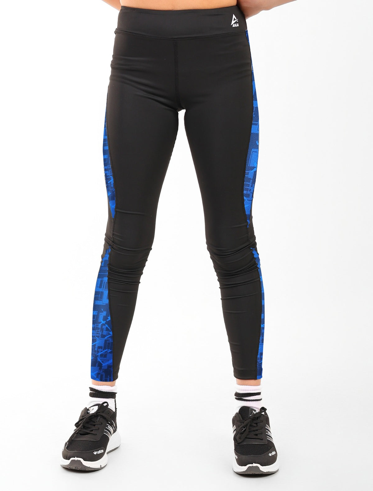 Girls Black and White Sport Leggings â€“ Athletic Stretch Fit | ANJA Sportswear