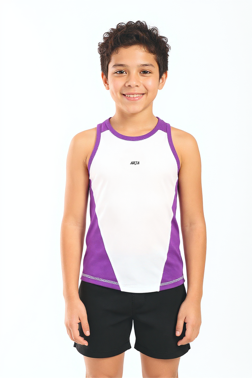 Boys Sleeveless Performance T-Shirt – Sporty Top
